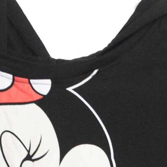 Disney Minnie Mouse Size XL(15-17) Black Red Polka Dot Graphic Tee Shirt Top - Picture 2 of 8